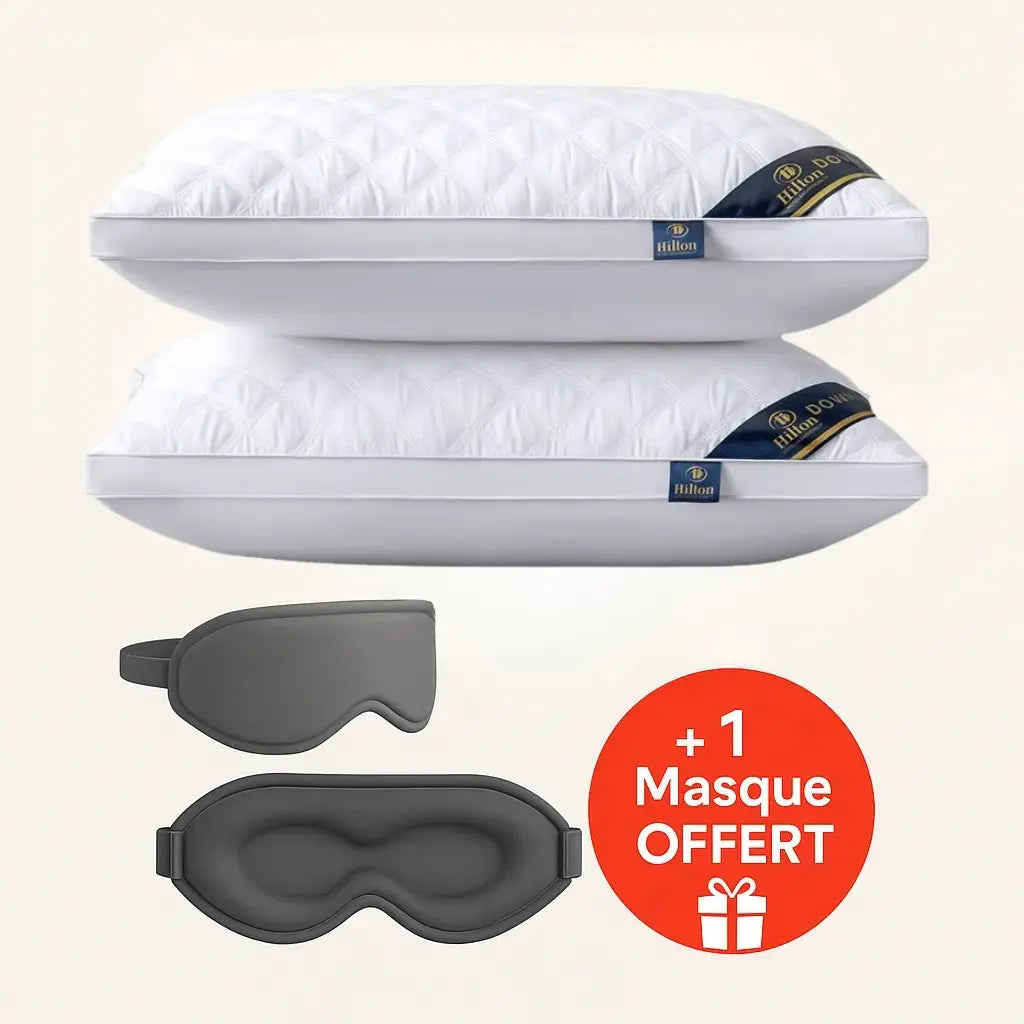 Oreiller cervical épais lavable, confort hôtelier