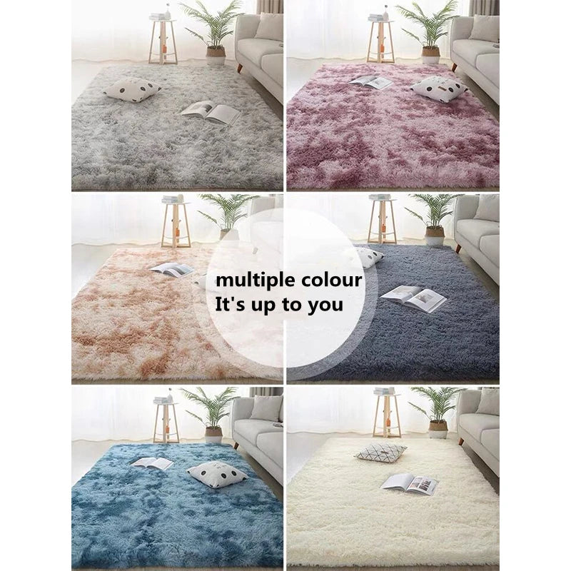 Tapis en peluche marron foncé confortable