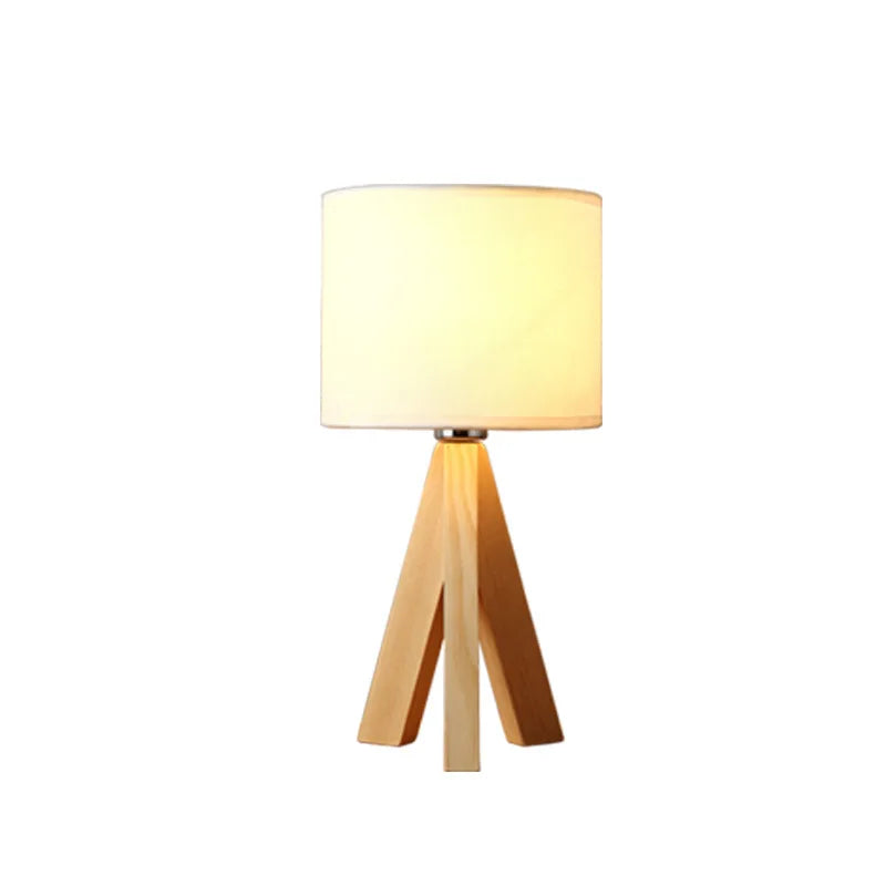 Lampe de chevet LED en bois moderne