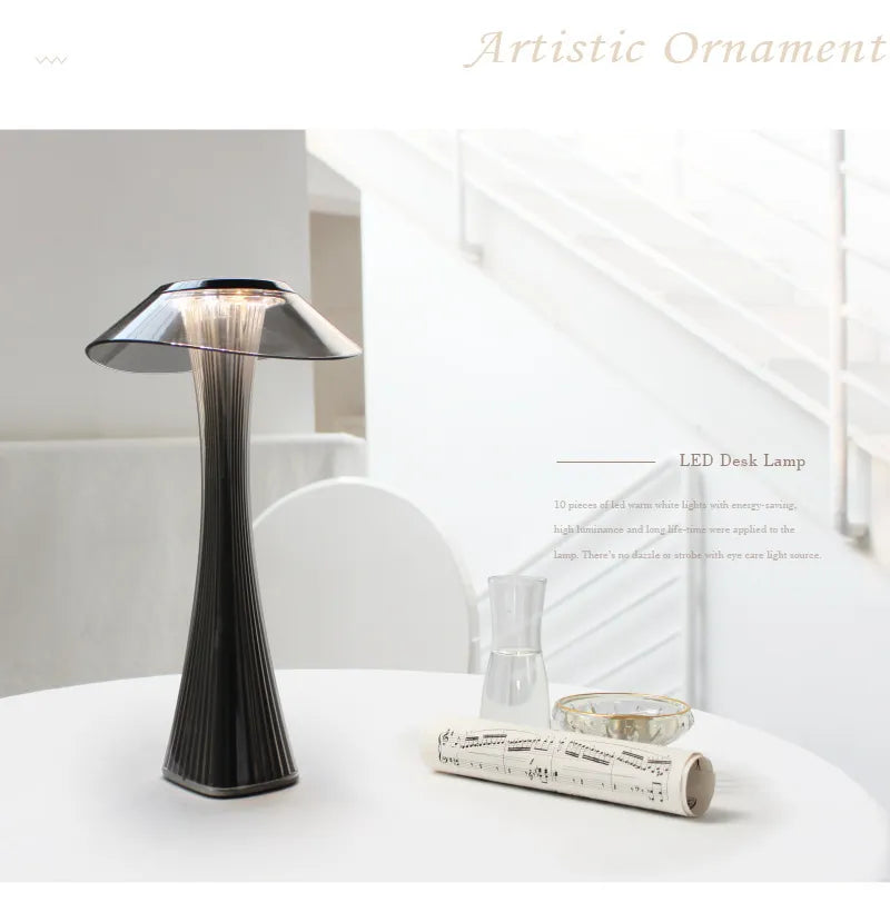 Lampe de table variateur tactile noir