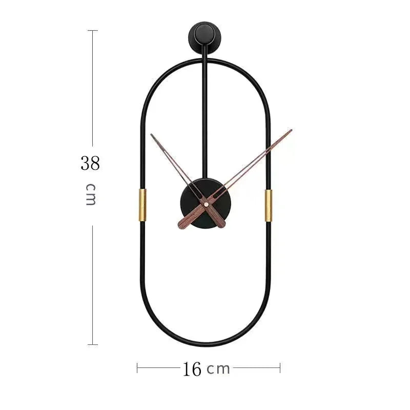 Horloge murale créative en métal au design minimaliste