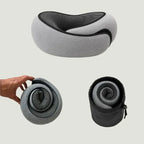 Oreiller de voyage ShoSens® - confort cervical optimal, design compact et facile à transporter, idéal pour tous vos trajets.
