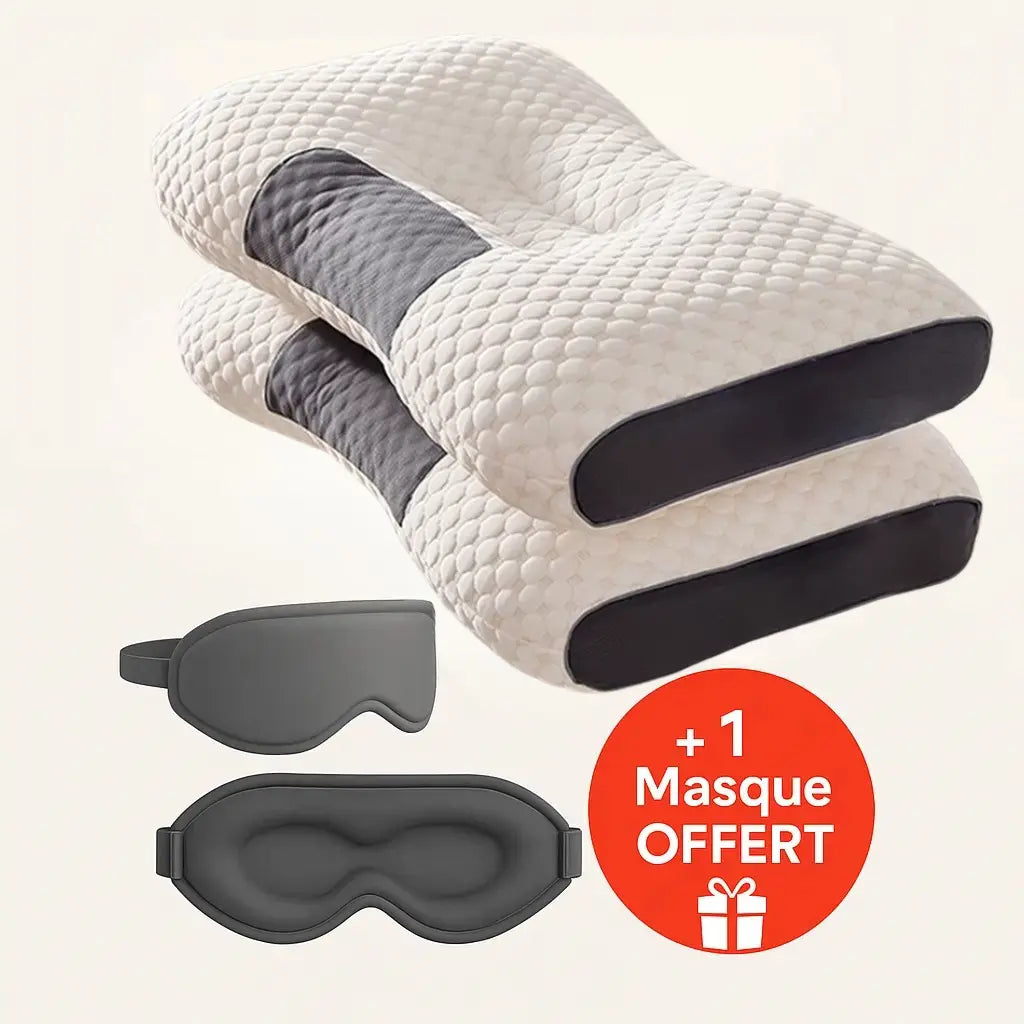 Oreiller cervical ergonomique Soutien & Confort Naturel