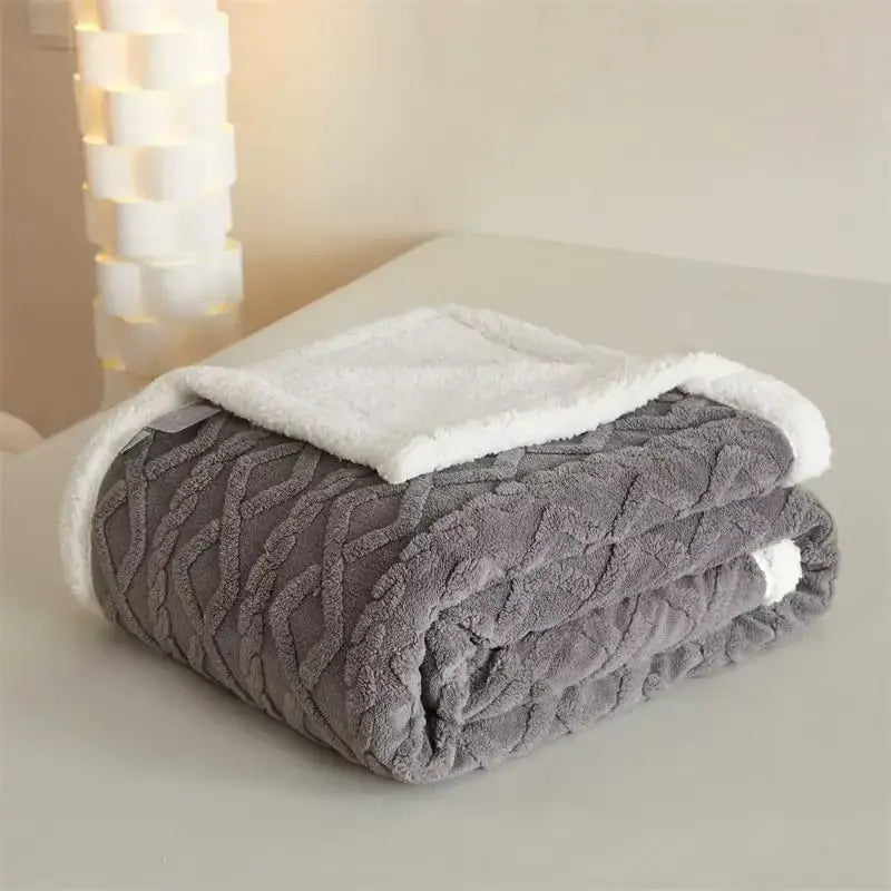 Plaid Sherpa moelleux 150x200