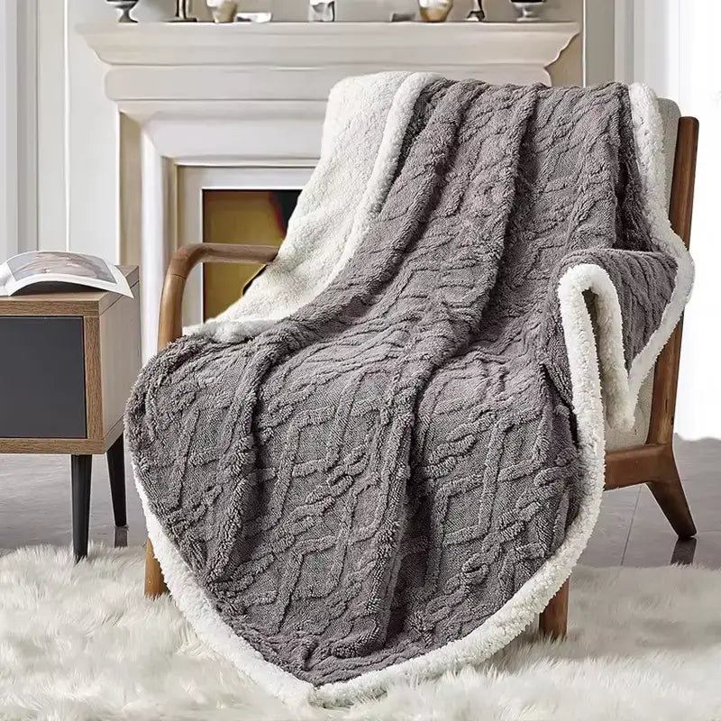Plaid Sherpa moelleux 150x200